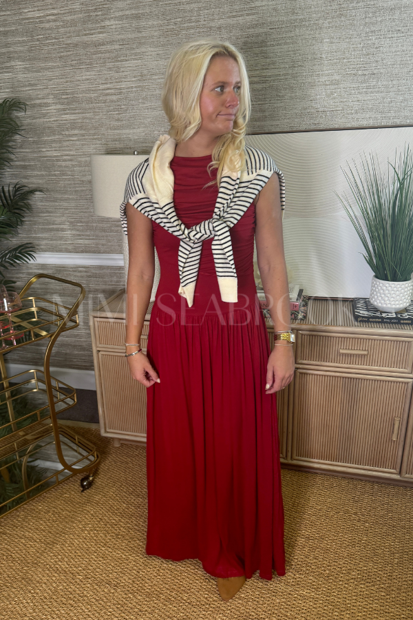 Abell dress, scarlet