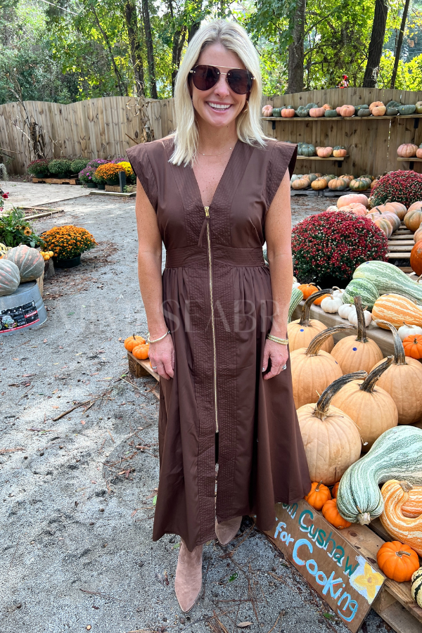 Analia dress, brown