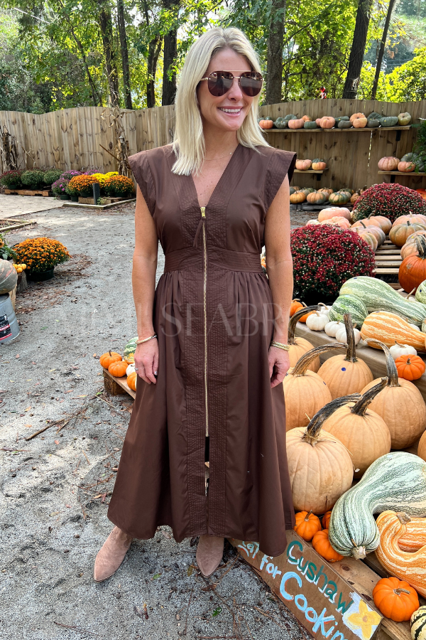 Analia dress, brown