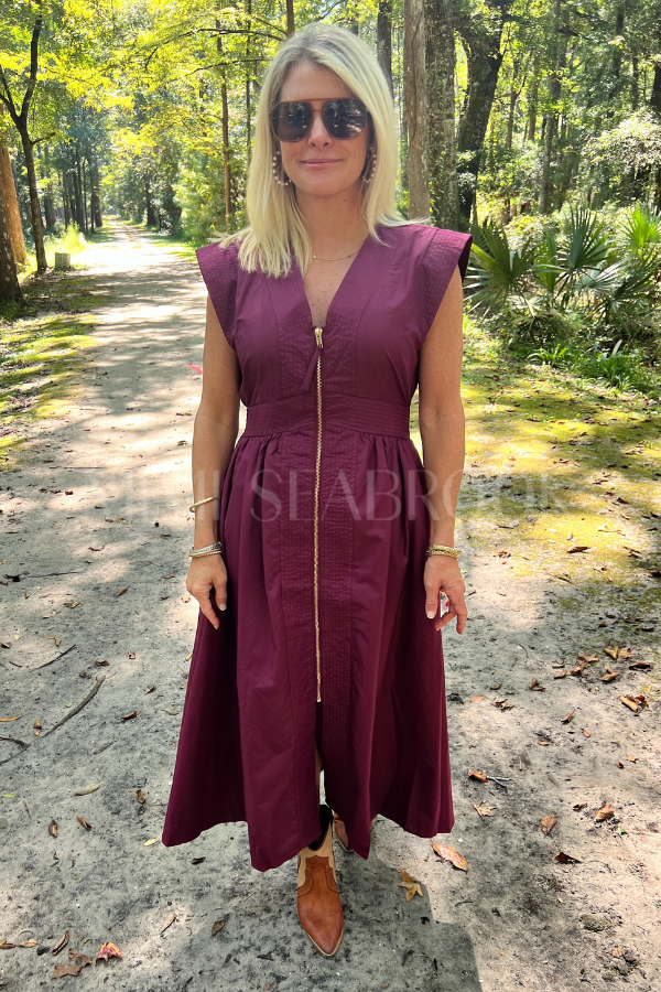 Analia dress, wine