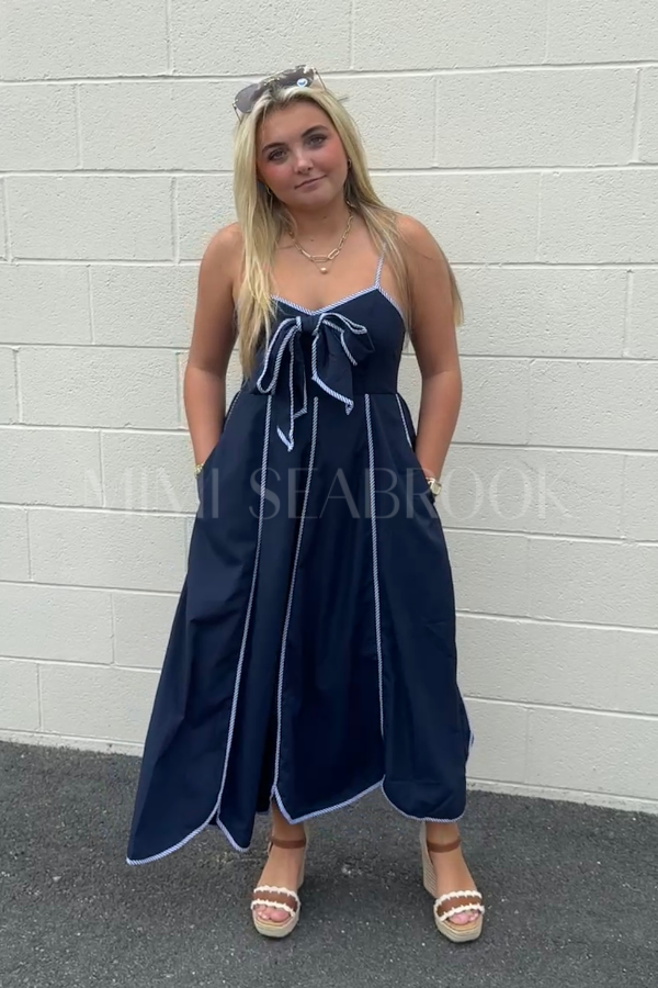 Annette dress, navy