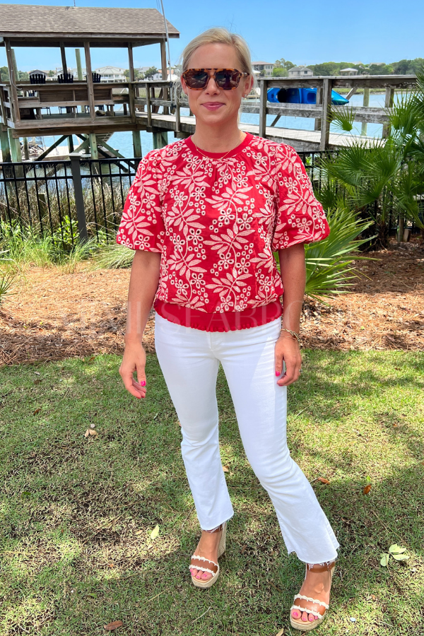 Barclay top, red