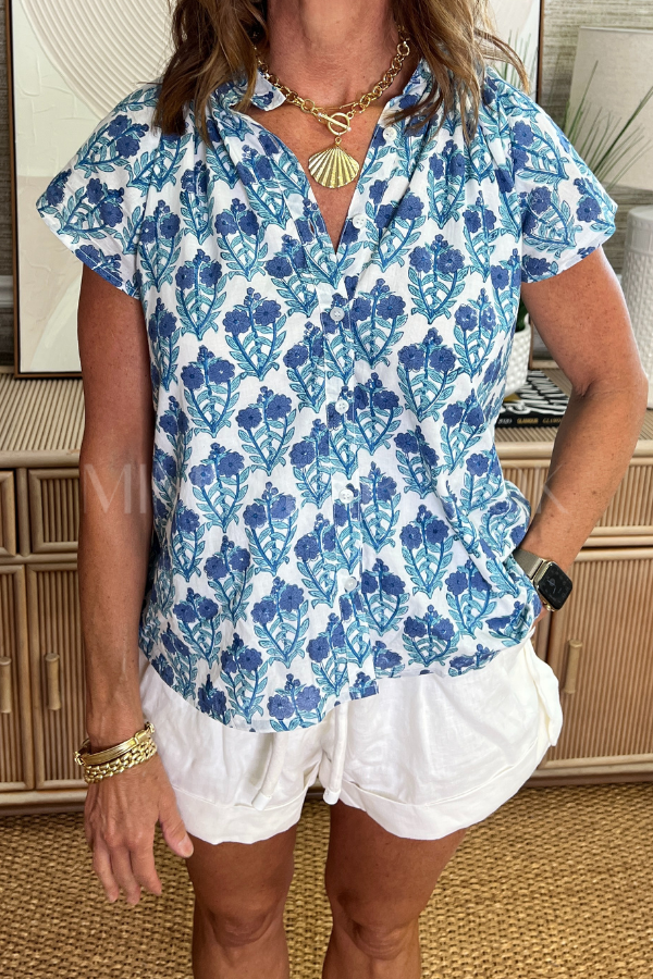 Bays Blouse, Tidal Wave by Victoria Dunn