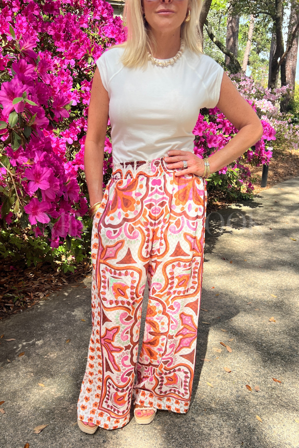 Burkette pants, brown multi