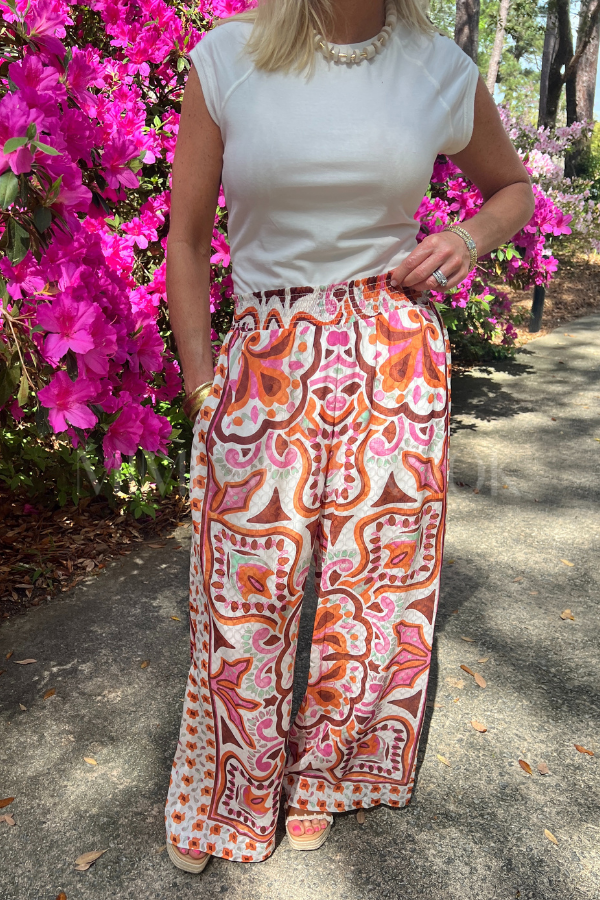 Burkette pants, brown multi