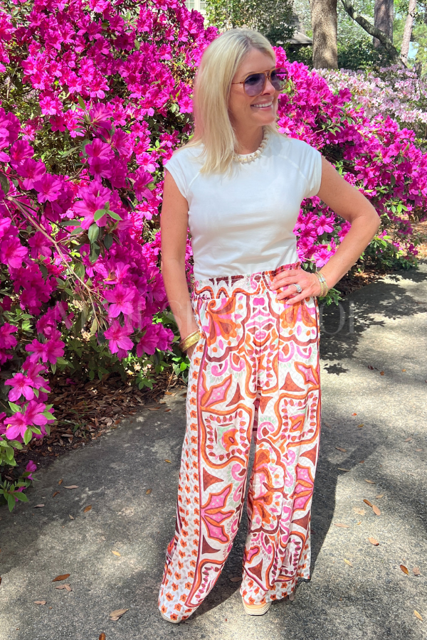 Burkette pants, brown multi