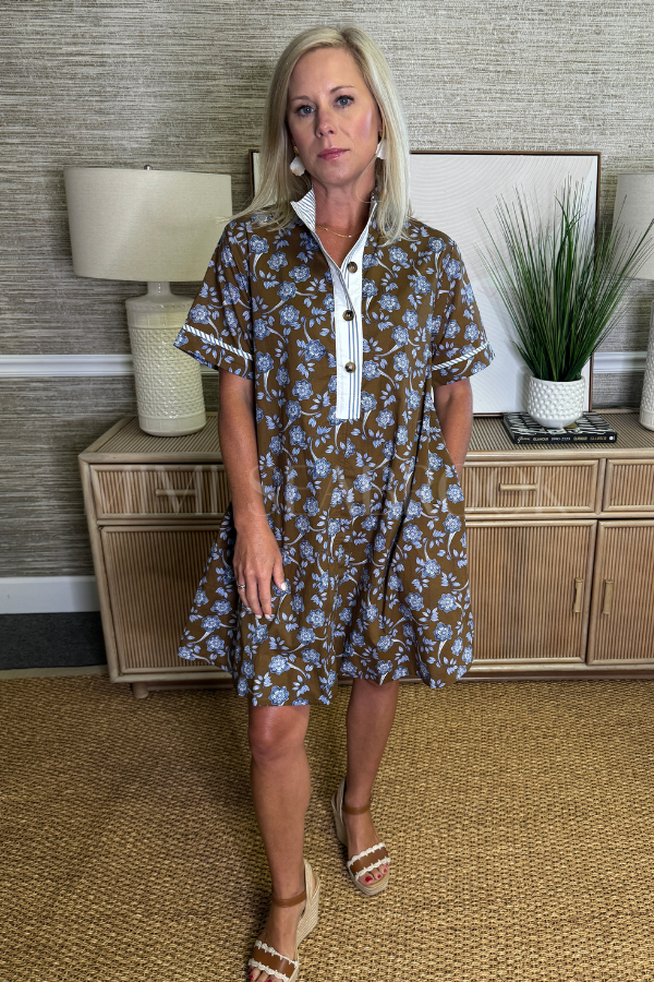 Cadman dress, brown