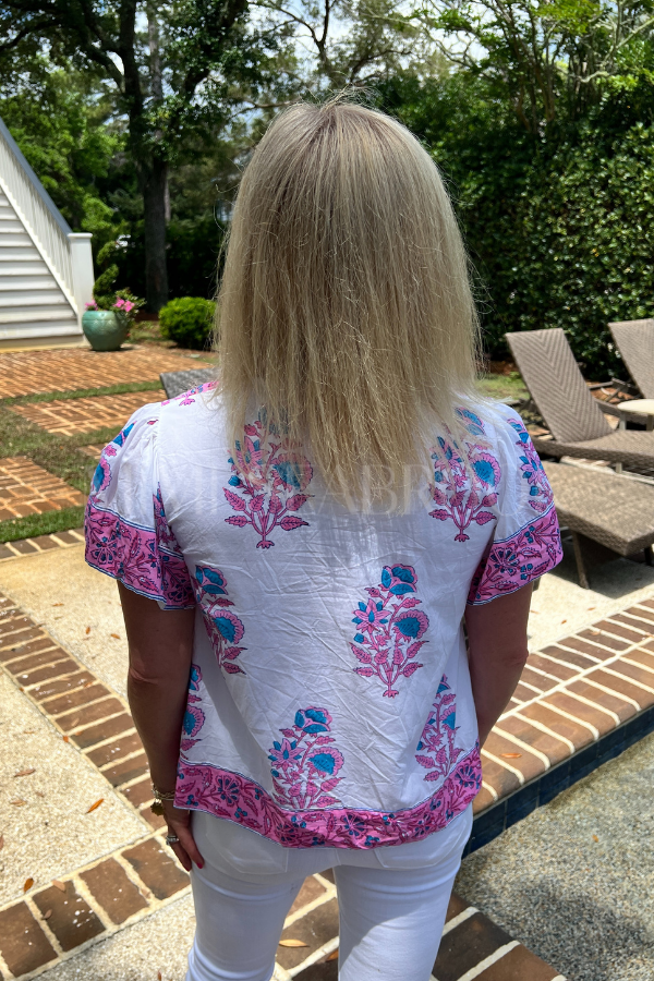 Catalina Blouse, Radiant Orchid by Victoria Dunn