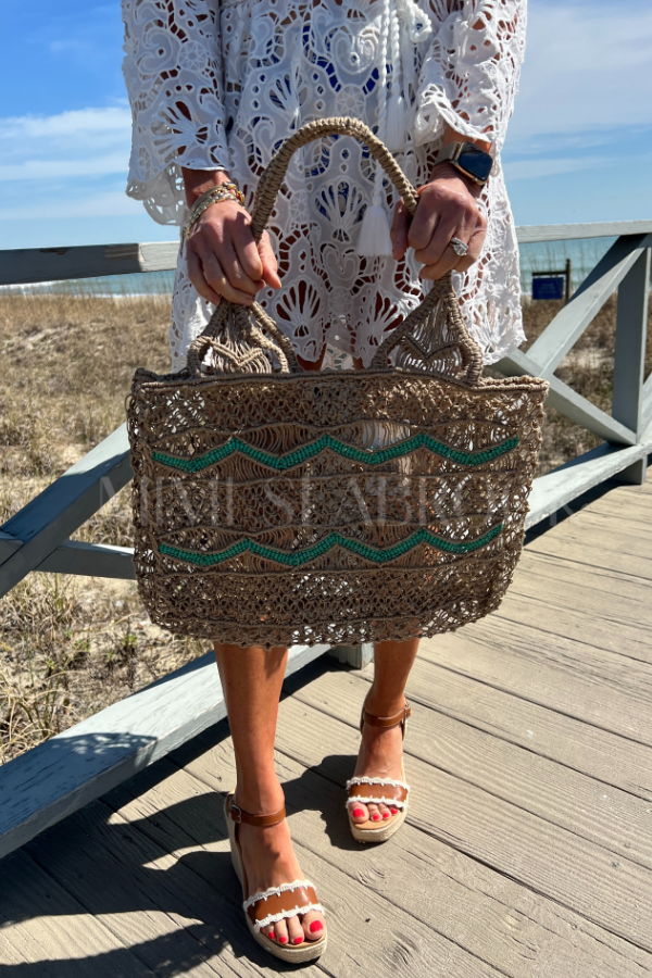 Rattan Outfit Bag Cyrus Bag, Turquoise – Mimi Seabrook