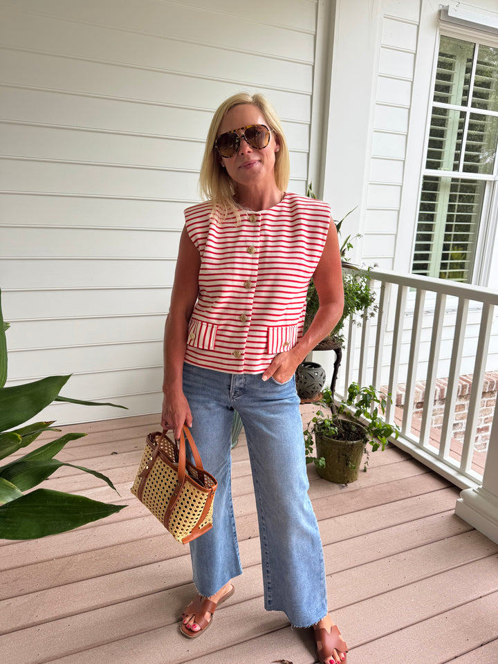 Vienna cropped wide leg jeans