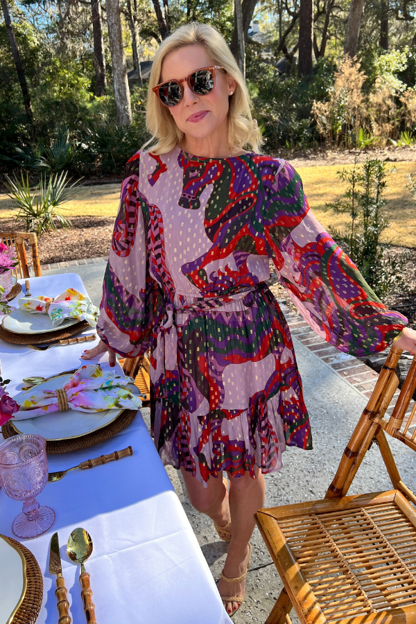 Flirty Short Dress, Arabia Crimson by Oliphant – Mimi Seabrook