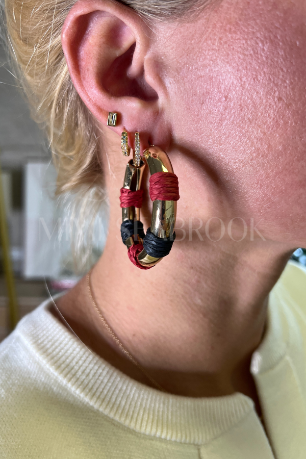 GAME DAY hoops, red/black