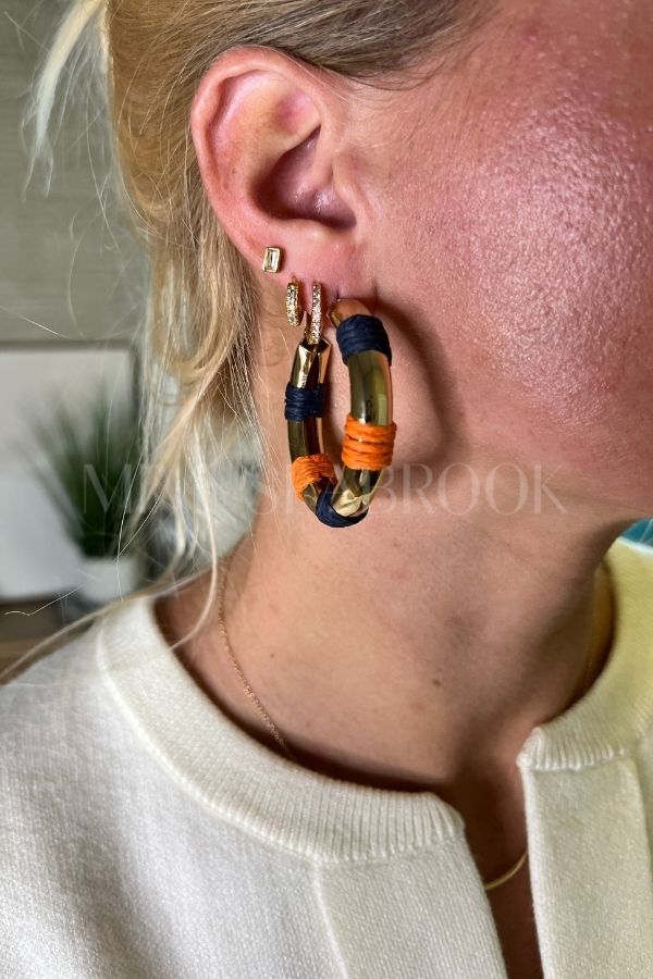 GAME DAY hoops, orange/navy