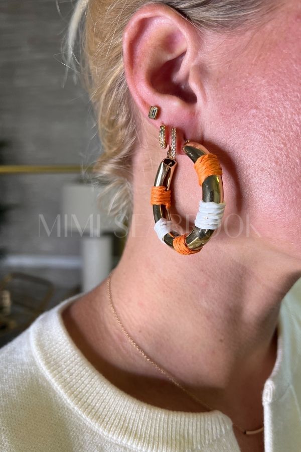 GAME DAY hoops, white/orange