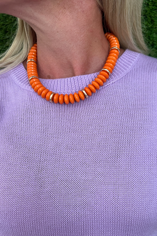 Haddox necklace, orange
