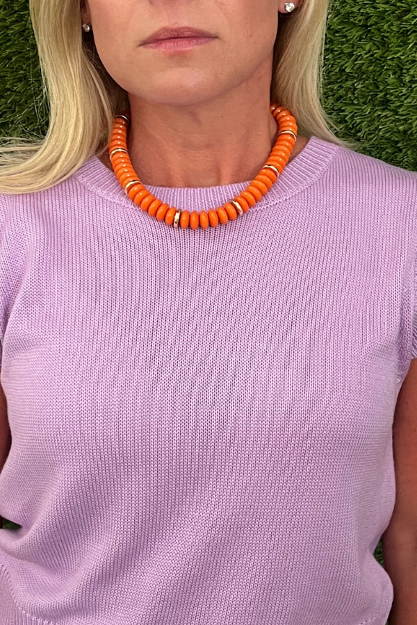 Haddox necklace, orange