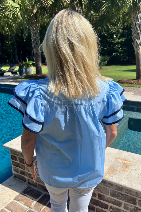 Hudgins top, blue