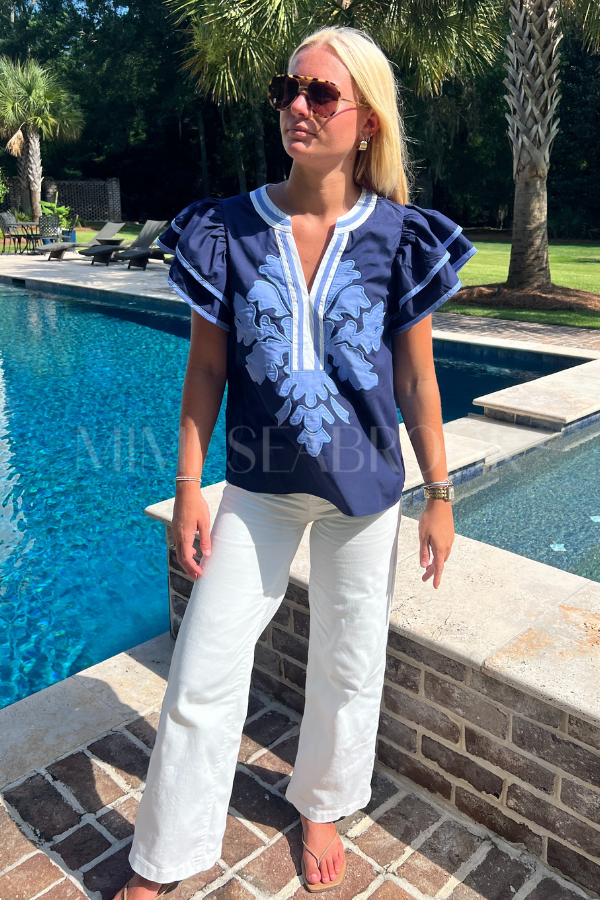 Hudgins top, navy
