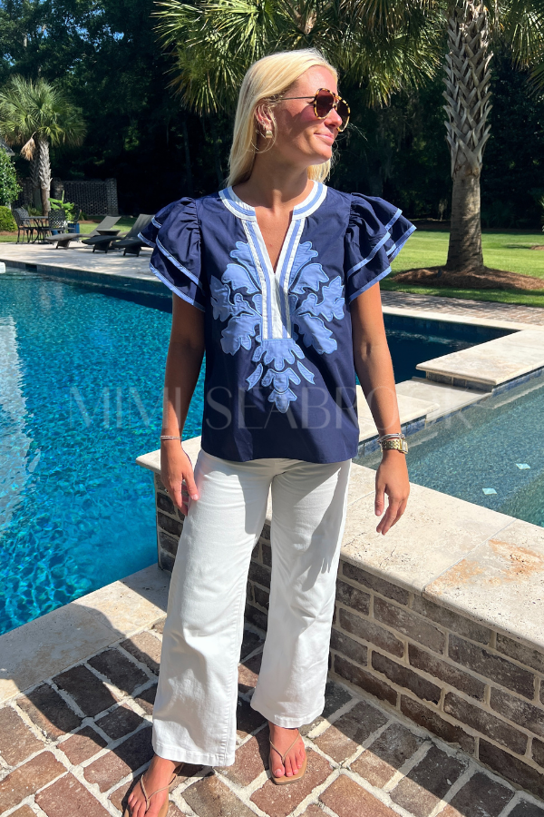Hudgins top, navy