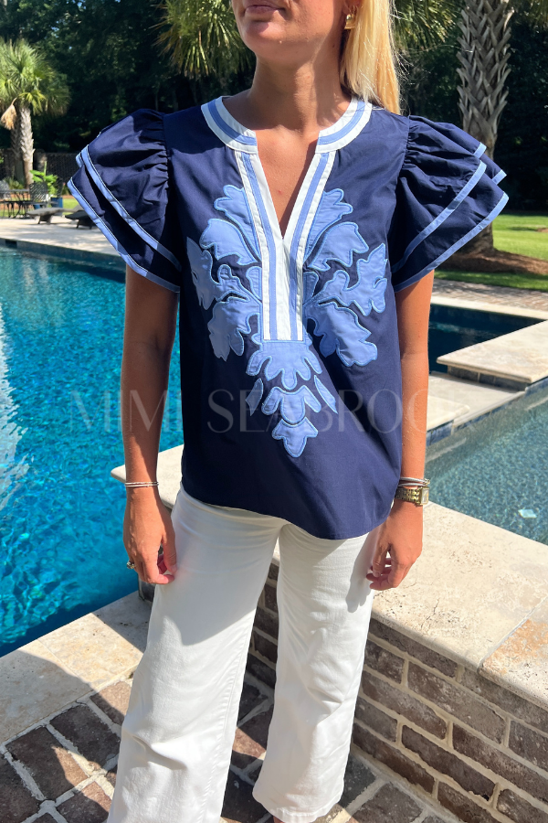 Hudgins top, navy