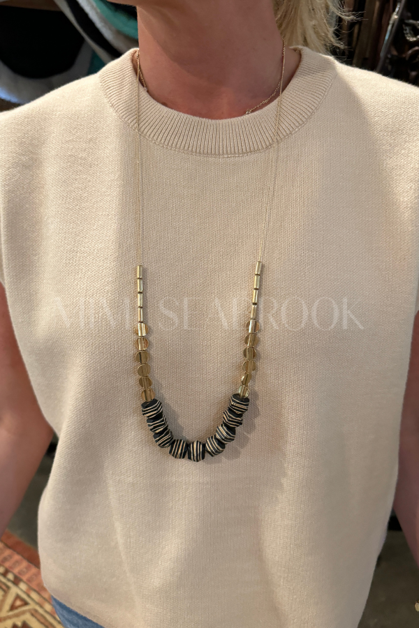 Jackson necklace, black