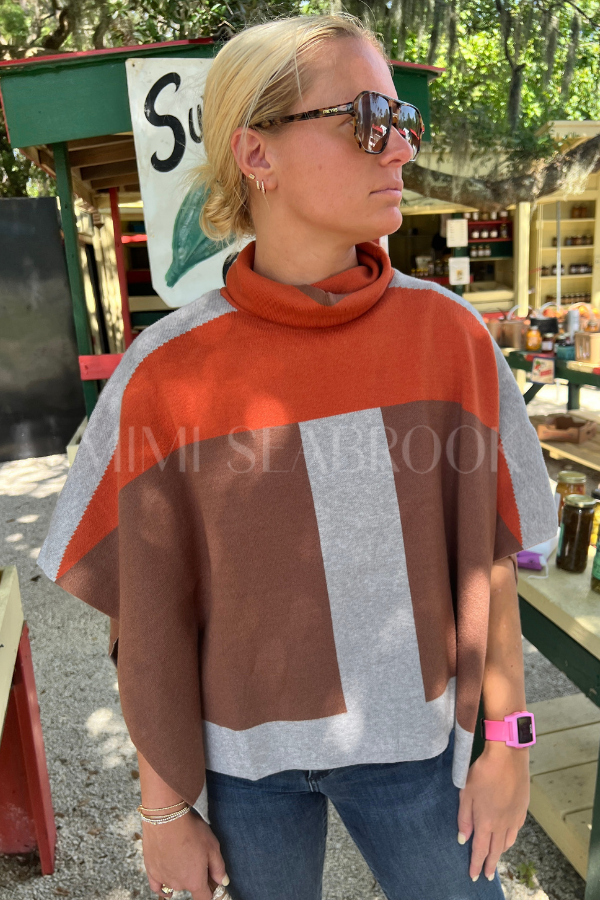 Jayne sweater cape, heather grey