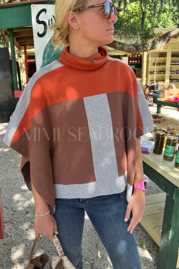 Jayne sweater cape, heather grey