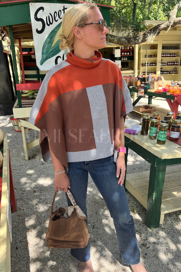 Jayne sweater cape, heather grey