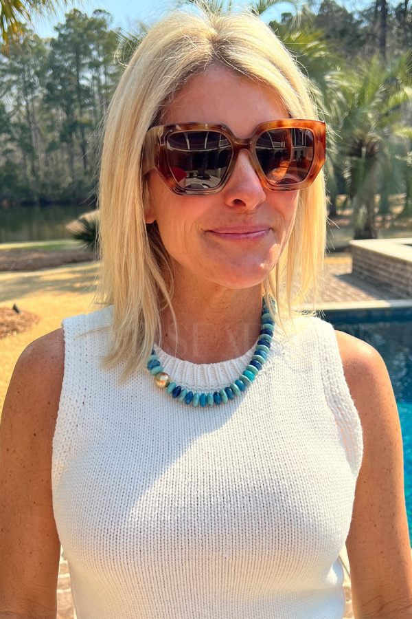 Kay necklace, turquoise