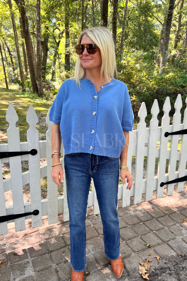 Kensley sweater, dusty blue