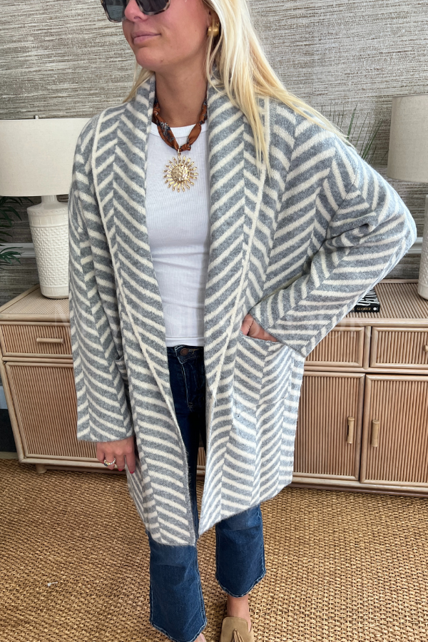 Kerry Cardigan Sweater, heather grey