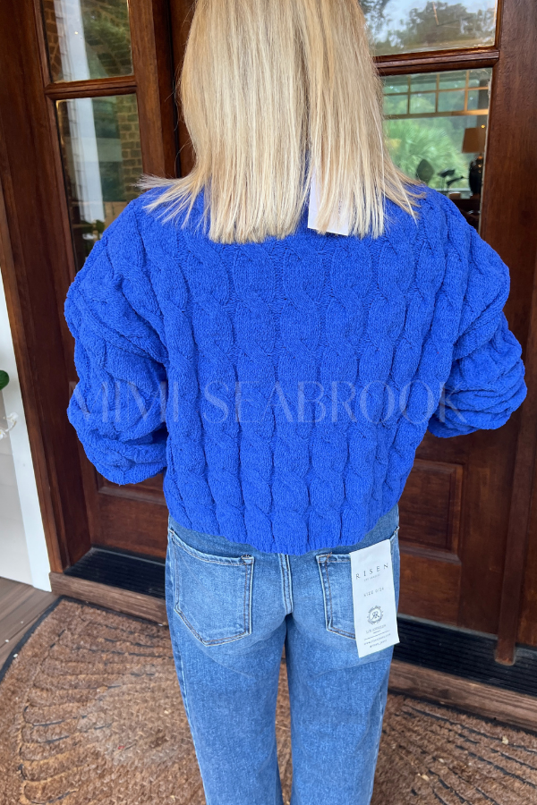 Leavenworth sweater, cobalt