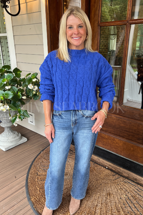 Leavenworth sweater, cobalt