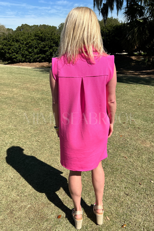 Lindsay dress, hot pink