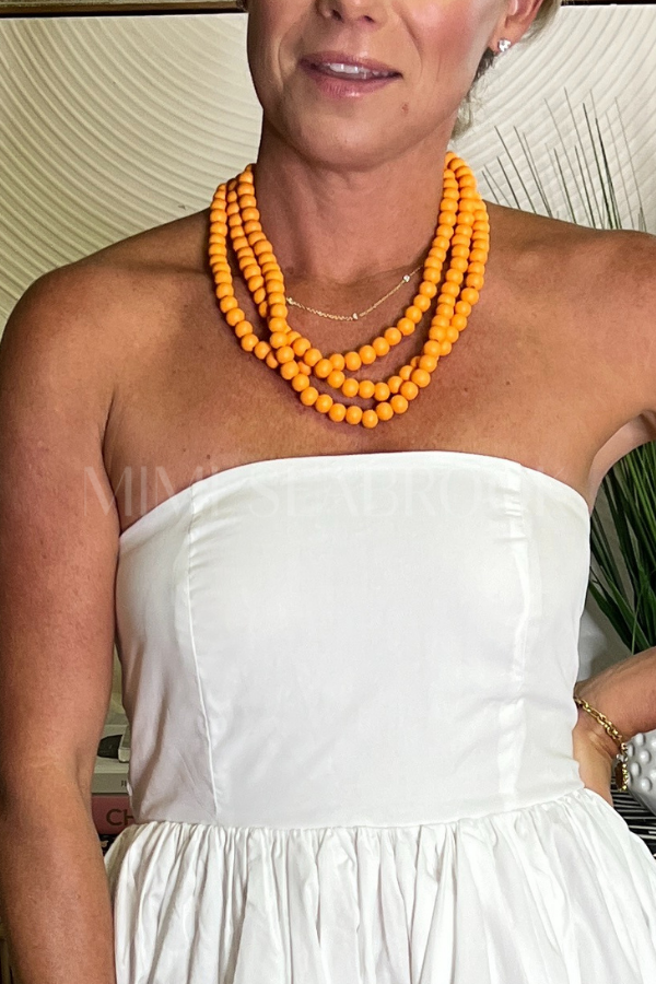 Elaine necklace, orange