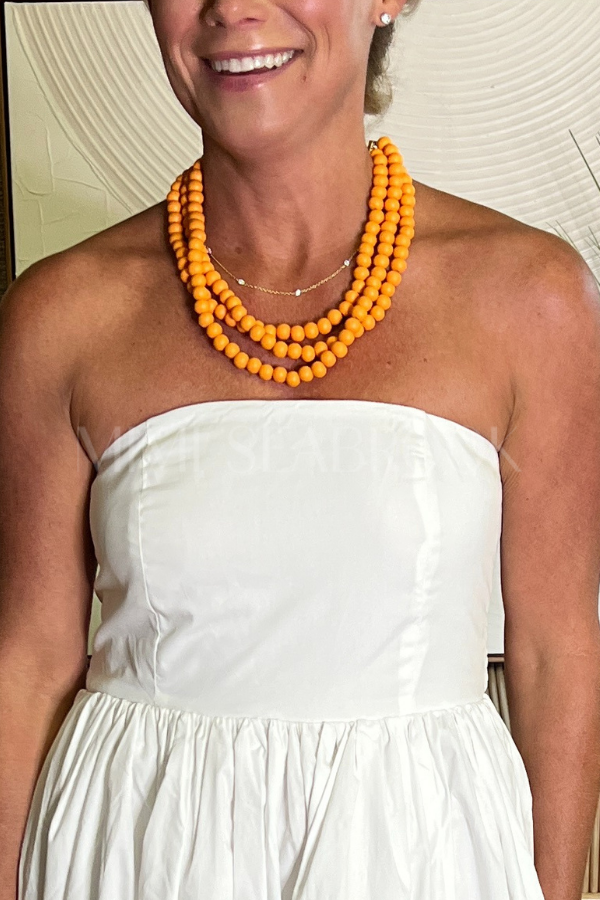 Elaine necklace, orange