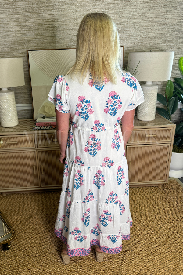 Magnolia Flutter Dress, bermuda by Victoria Dunn