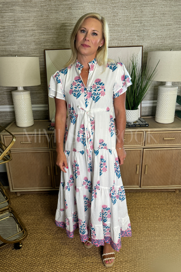 Magnolia Flutter Dress, bermuda by Victoria Dunn