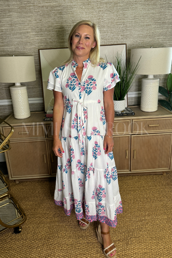 Magnolia Flutter Dress, bermuda by Victoria Dunn