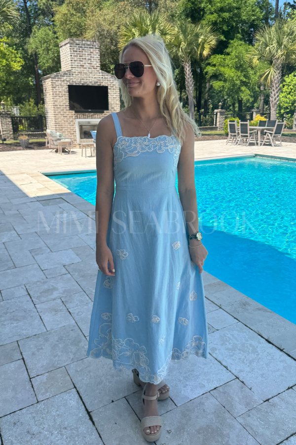 Marceline Midi Dress, Glacier Lake by Cleobella – Mimi Seabrook