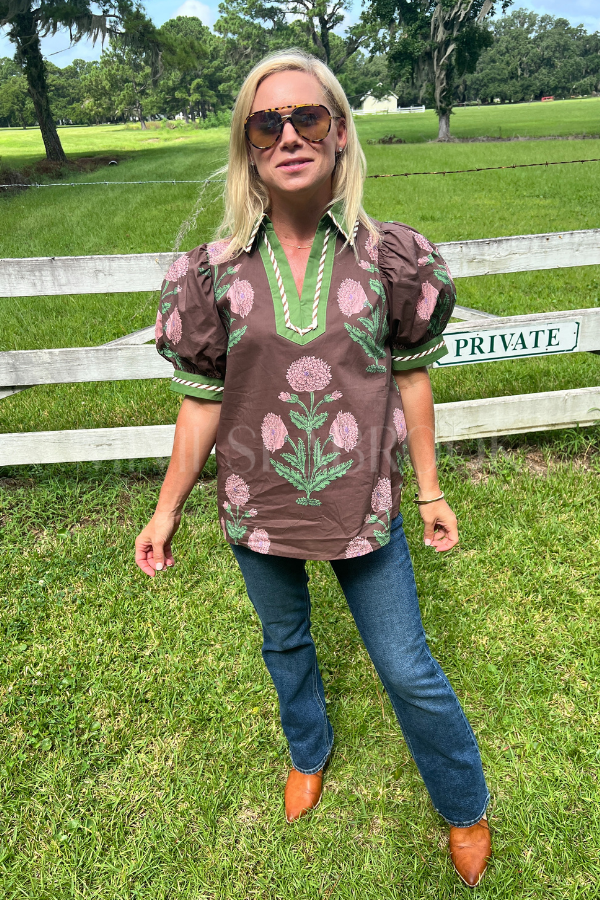 Meilani top, brown