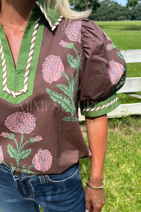 Meilani top, brown