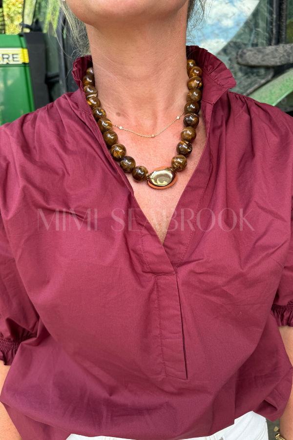 Moore Necklace, brown