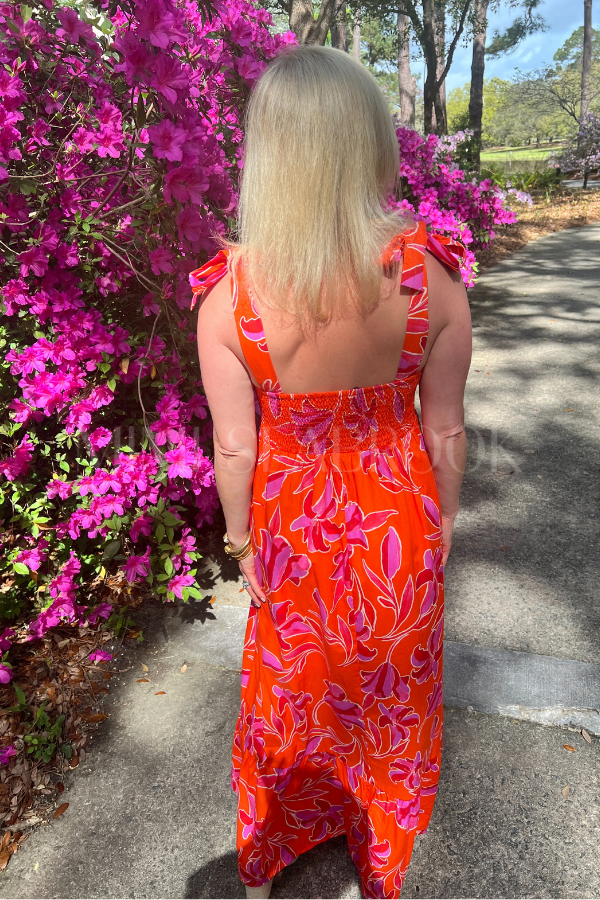 Morgan dress, orange