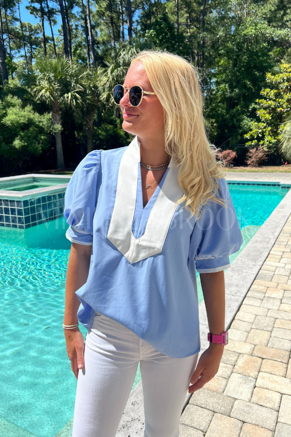 Myrtle top, blue