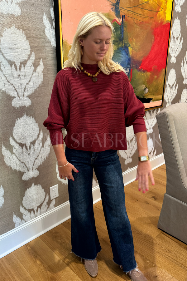 Raina sweater, garnet