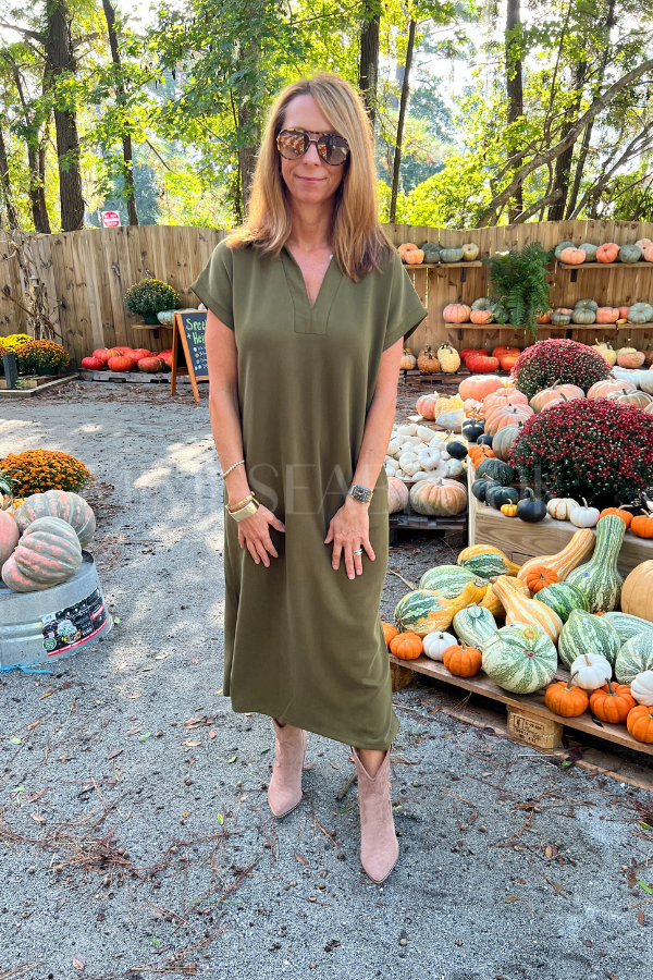 Reaves dress, olive