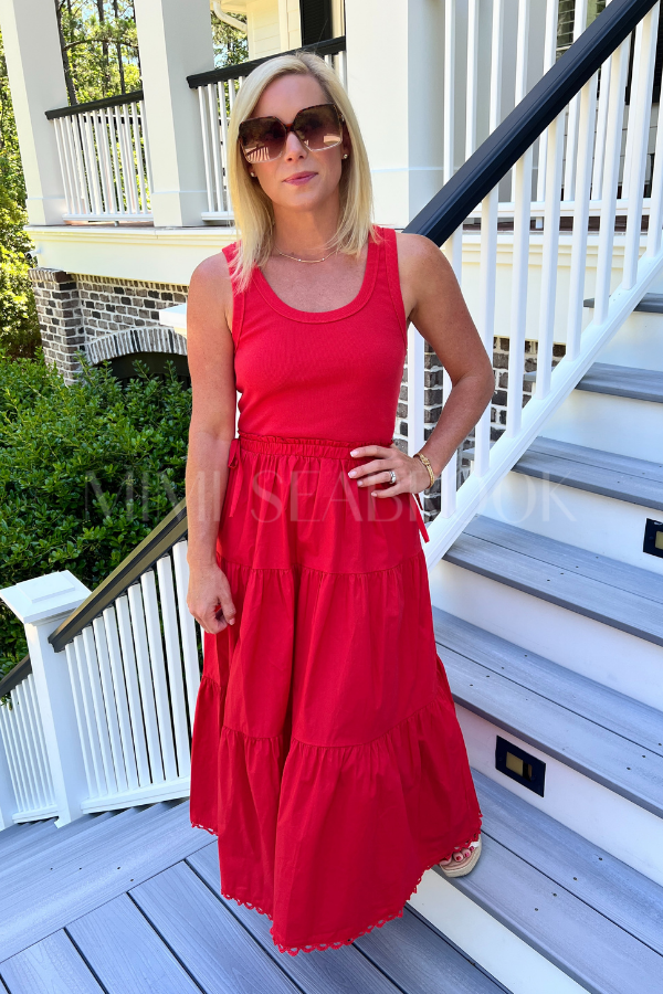 Reyna dress, red