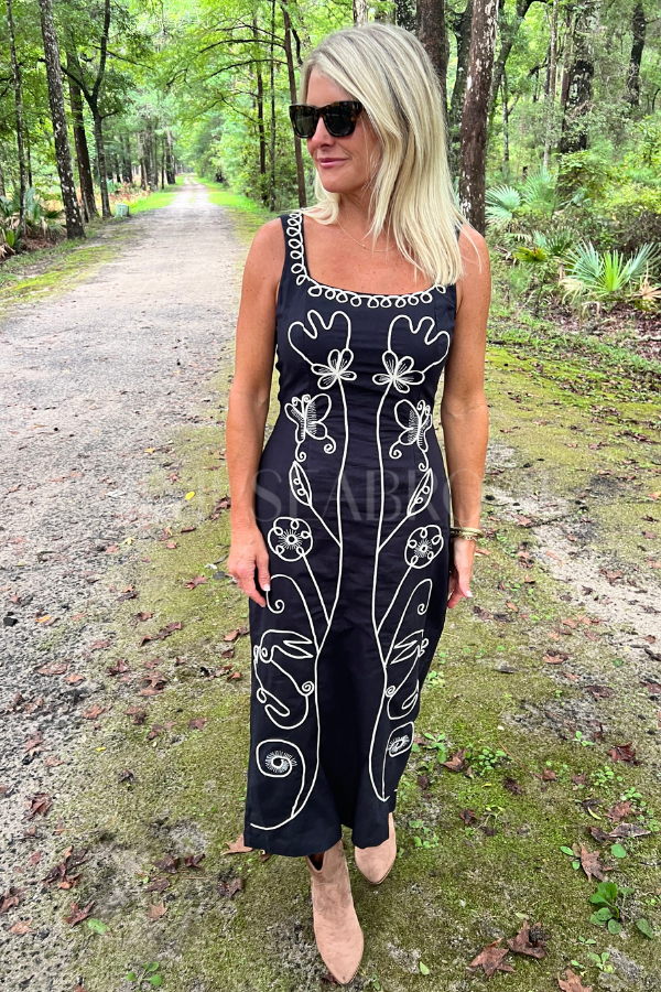Ruxandra Midi Dress, Black by Cleobella – Mimi Seabrook