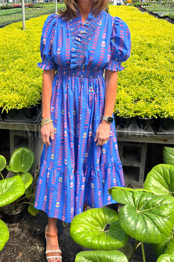Skyline dress, blue multi